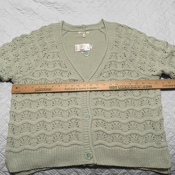 New! Maurices Wave Pointelle Stitch Button Front Cardigan - Picture 10 of 11